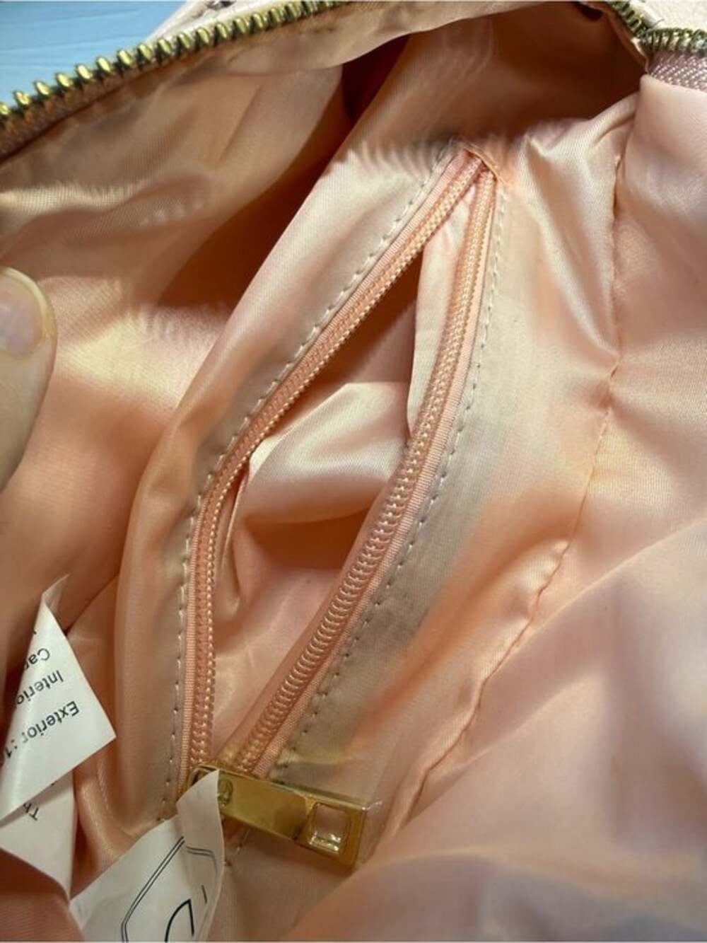 Fawn Design Blush Pink Pebbled Leather Crossbody Bag Belt Bag or Shoulder bag - Picture 9 of 11